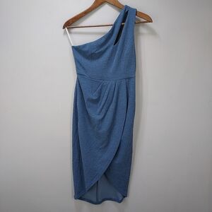 Gentle Warm One-Shoulder Cutout Midi Dress